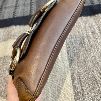 Gucci Horsebit 1955 Small Coffee Brown Leather Shoulder Bag