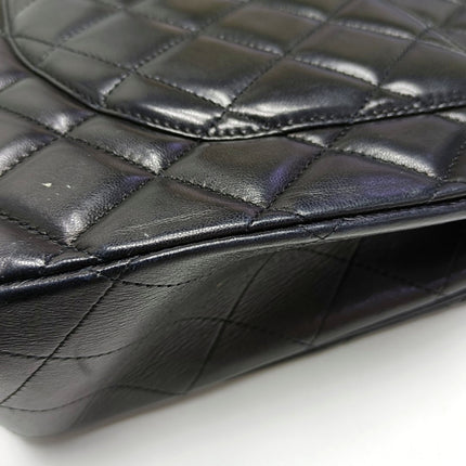 Chanel Classic Flap Maxi Black Lambskin Leather Single Flap with Gold Hardware 2009-2010