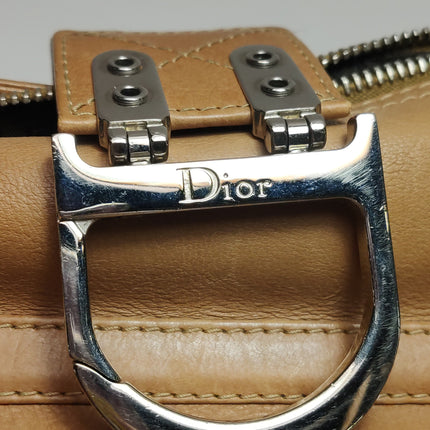 Dior Flight Medium Tan Brown Calfskin Leather Shoulder Bag