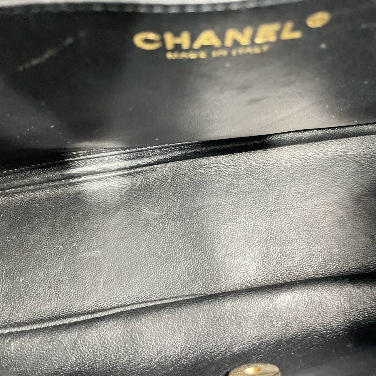 Chanel Classic Flap 2009 Jumbo Black Caviar Leather Single Flap with Gold Hardware