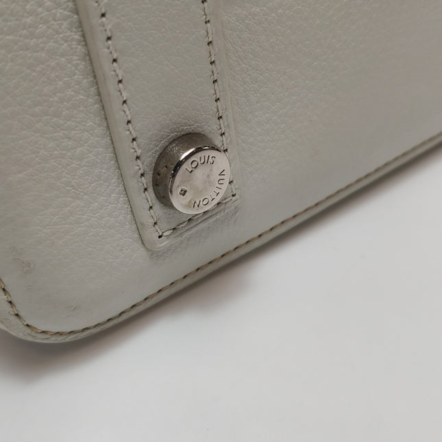 Louis Vuitton Lockit White Mesh Monogram and Leather Handbag