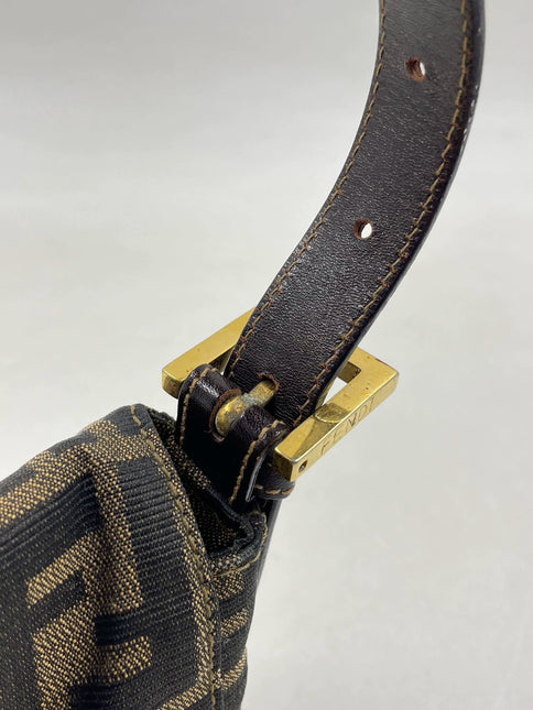 Sold Fendi Baguette Classic Zucca Print Monogram Gold-tone Hardware