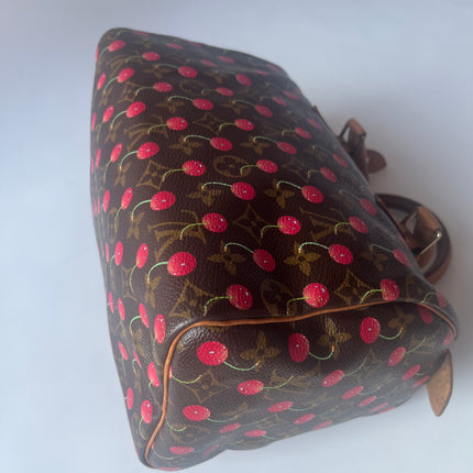 Sac bandoulière Louis Vuitton x Takashi Murakami Speedy 25 Cerises en Monogram