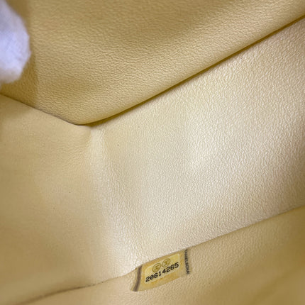 Chanel Classic Flap Mini Square Yellow Patent Lambskin Crossbody Bag 2014