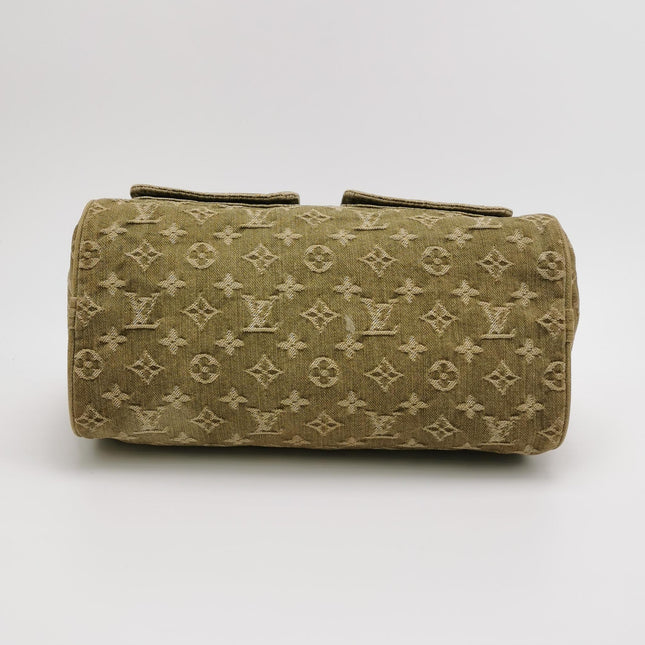 Louis Vuitton Green Denim Neo Speedy Boston Bag