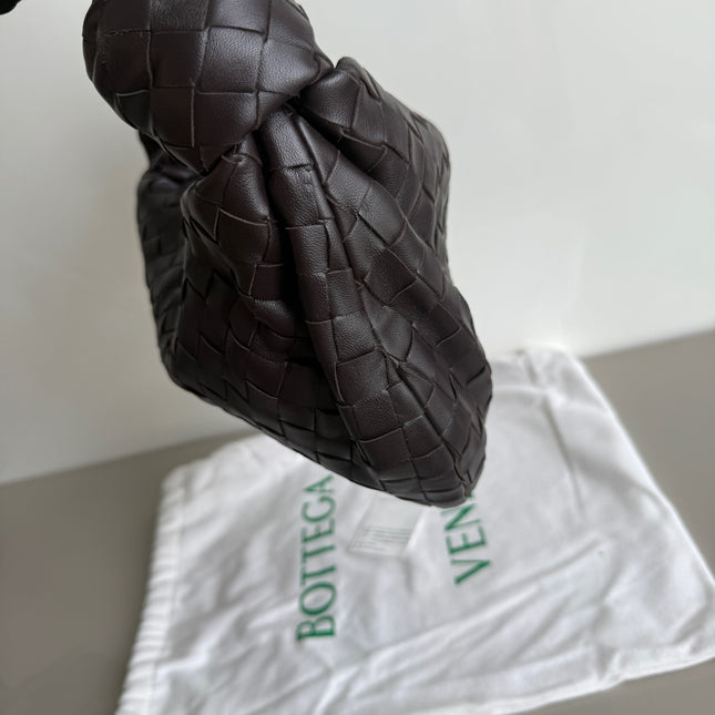 Bottega Veneta Teen Jodie Fondant Dark Chocolate Brown Leather