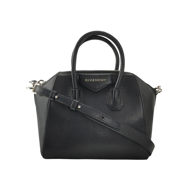 Givenchy Antigona Mini Black Calf Leather Top Handle bag with Strap-Luxbags
