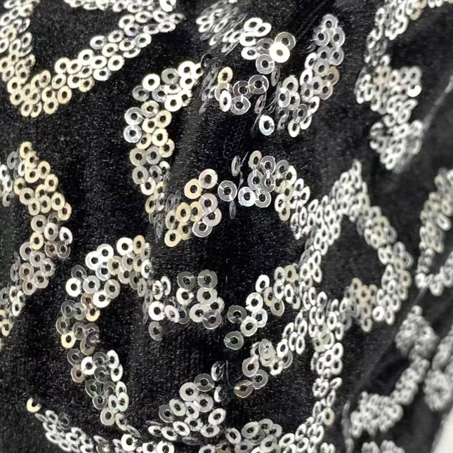 FENDI Mini Bucket White Heart Shaped Sequin Black Bag