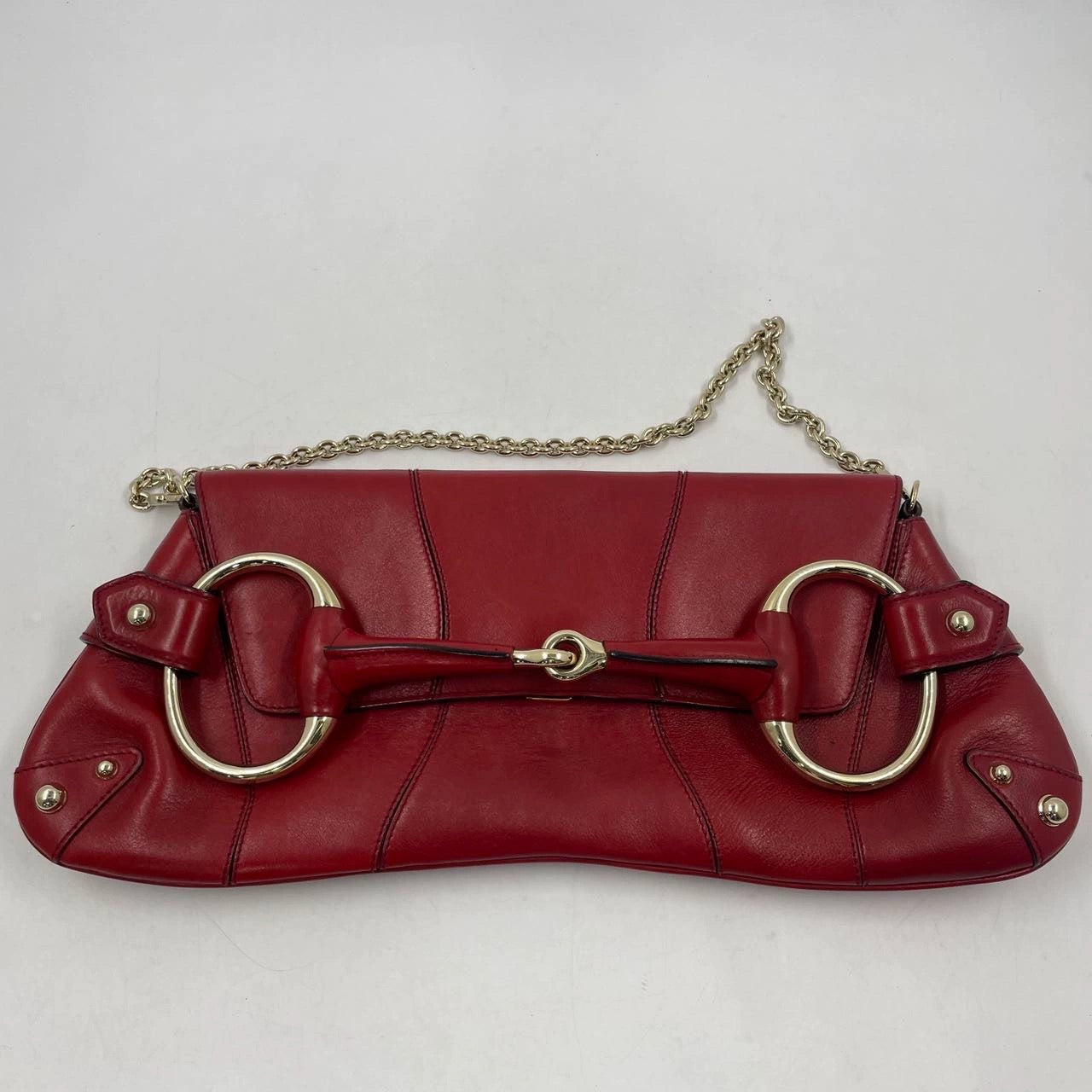 Gucci Horsebit 1955 Large Red Leather Shoulder Bag