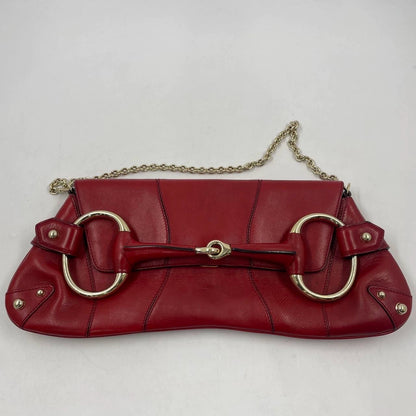 Gucci Horsebit 1955 Large Red Leather Shoulder Bag