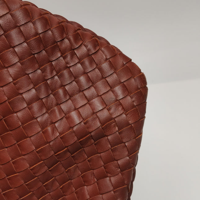 Bottega Veneta Hobo Bag Lambskin leather Brick Red 47cm