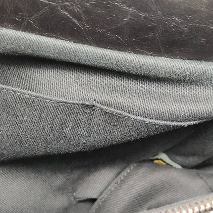 Chanel 2.55 Black Shiny Calfskin leather Tote Bag