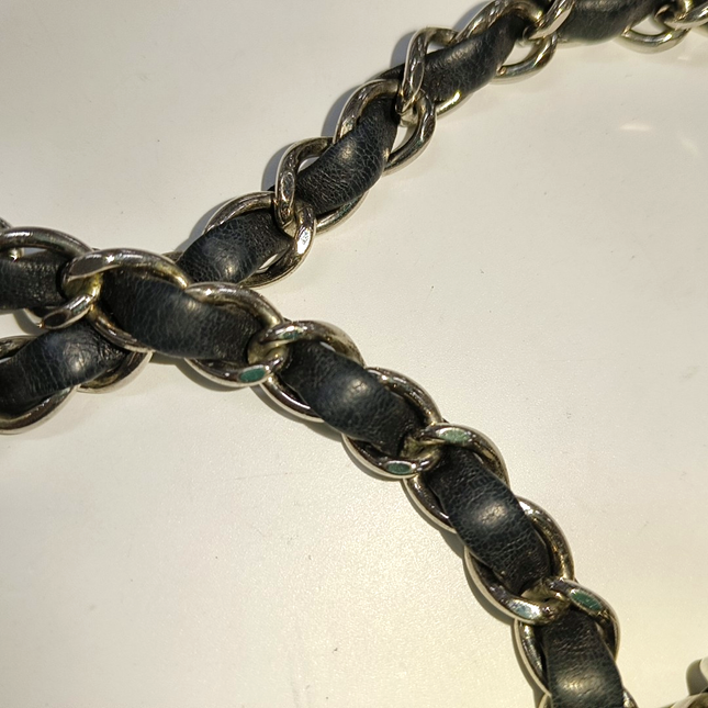 Chanel Timeless Classic Flap Medium Black Lambskin Leather Silver Hardware, 2009-2010