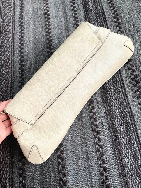 Gucci Horsebit 1955 Large White Leather Shoulder Bag