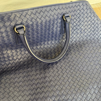 Bottega Veneta Maxi Convertible Tote Navy Leather 50cm