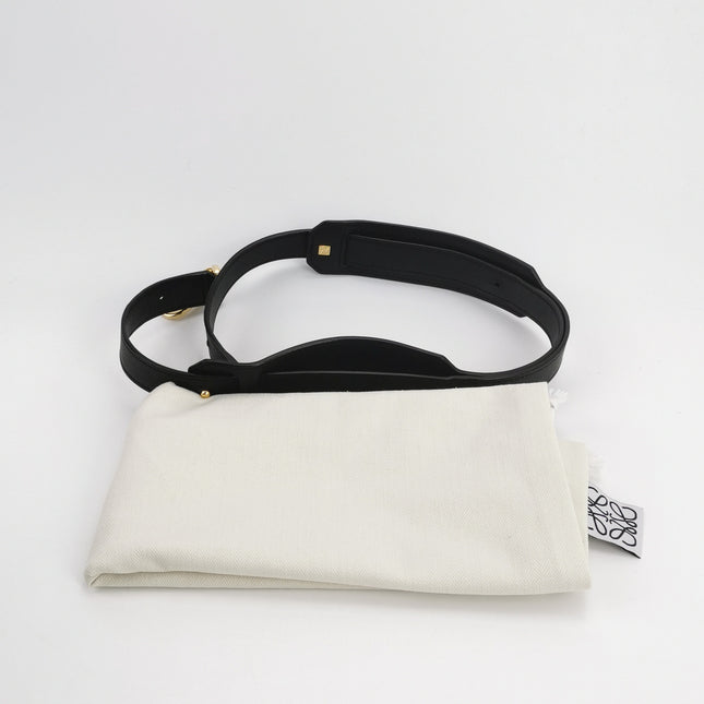 Loewe Puzzle Medium Brown Leather and Tweed Shoulder Bag