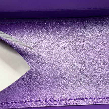 Versace La Medusa Mini Crystal Embellished Top Handle Bag in Purple