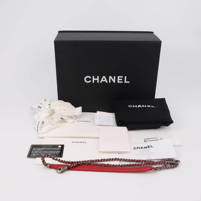 Sold Chanel Coco Handle Small Red Caviar Leather Silver Hardware, 2016-2017