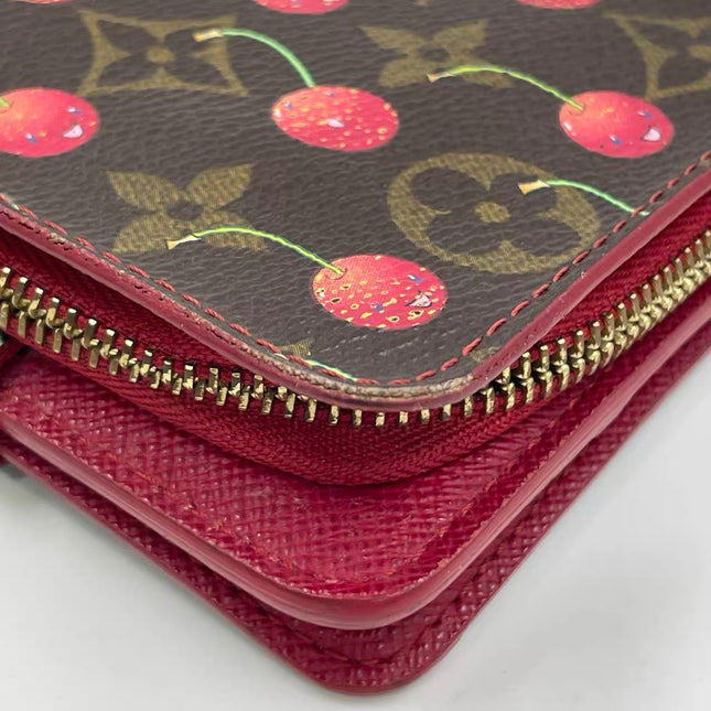 Louis Vuitton Limited Edition Monogram Cherry Compact Zippy Wallet