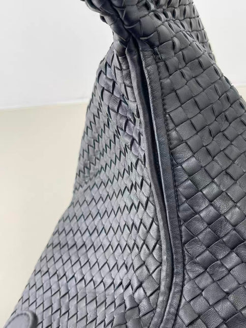 Bottega Veneta Belly Hobo Intrecciato Leather Black Large 55cm