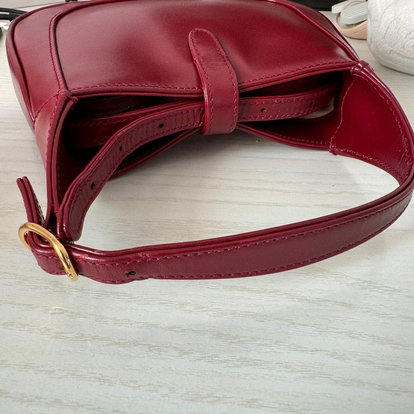 Gucci Jackie 1961 Mini Red Burgundy Leather Bag