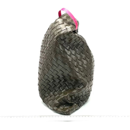 Bottega Veneta Hop Large Leather Dark Olive Green Hobo Bag