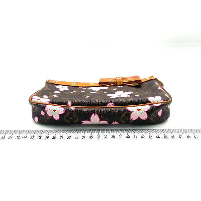 Louis Vuitton x Takashi Murakami Cherry Blossom Pochette Accessoire Brown Monogram