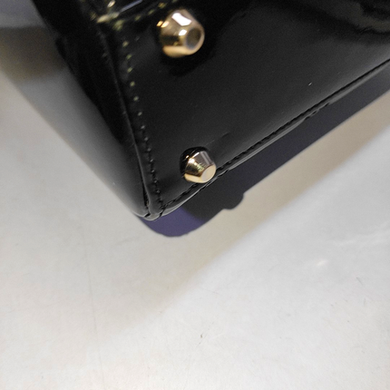 Lady Dior Mini Black Patent Leather Bag with gold hardware Chain Strap
