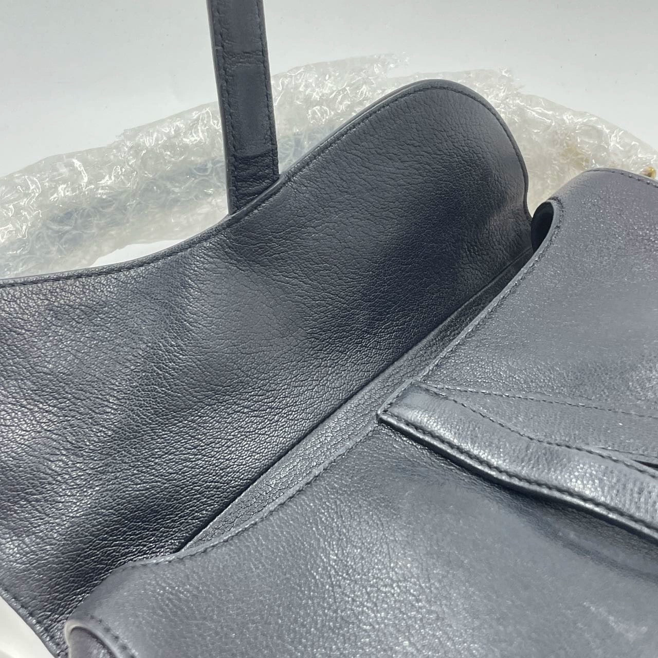 Dior Saddle 2020 Medium Goatskin Leather Bag Black