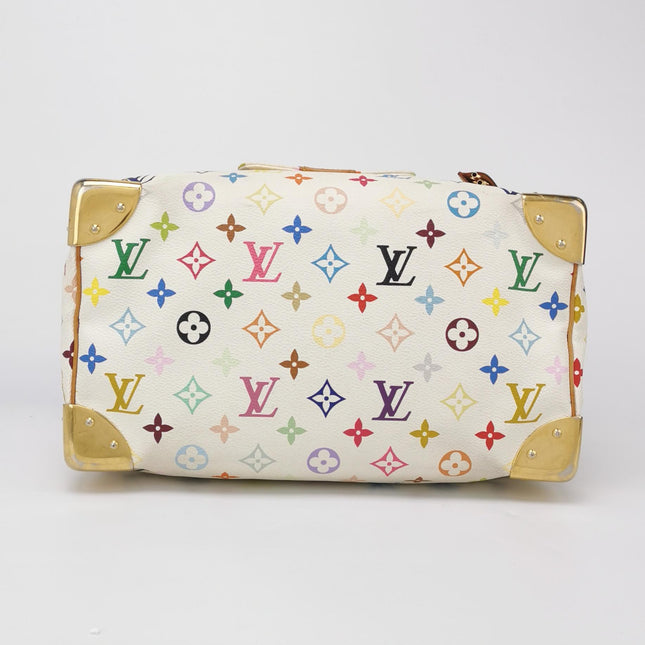 Louis Vuitton x Takashi Murakami Speedy 30 Lock White Multicolor