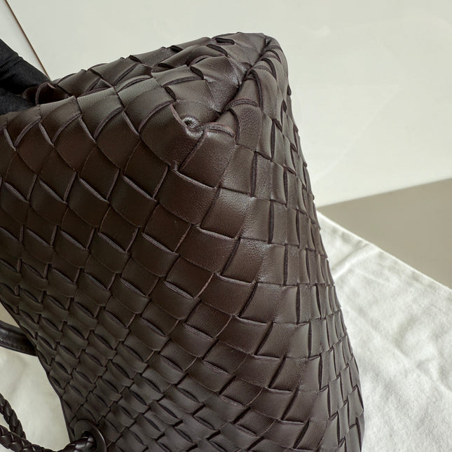 Bottega Veneta Small Andiamo Fondant Dark Chocolate Brown Intrecciato Handbag