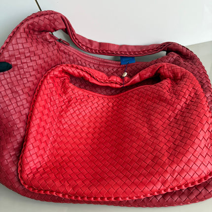 Bottega Veneta Veneta Hobo Maxi Dark Red Leather 51cm