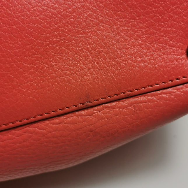 Chanel Cerf Executive Medium Coral Pink Leather Handbag with Strap 35cm