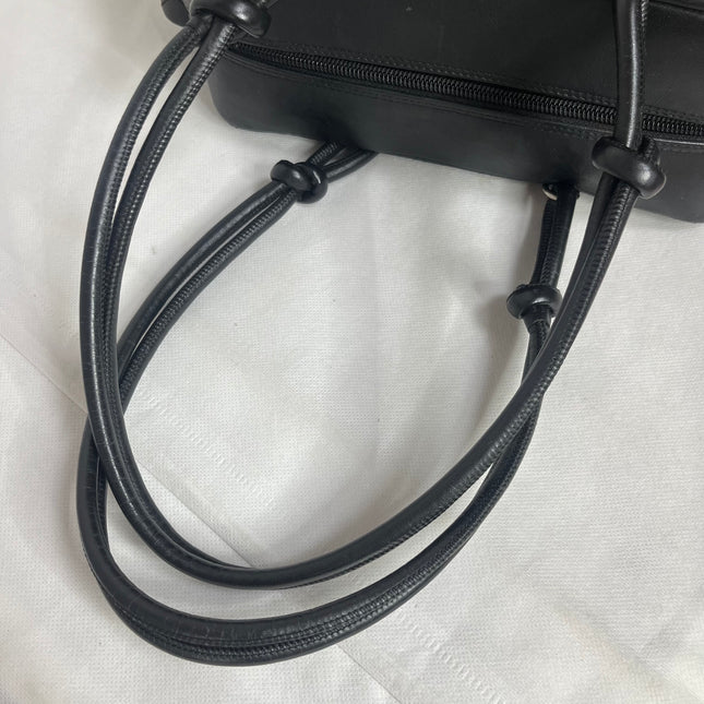 Chanel Cambon Multi-pocket Ligne Reporter Bag Medium Black Calfskin Leather