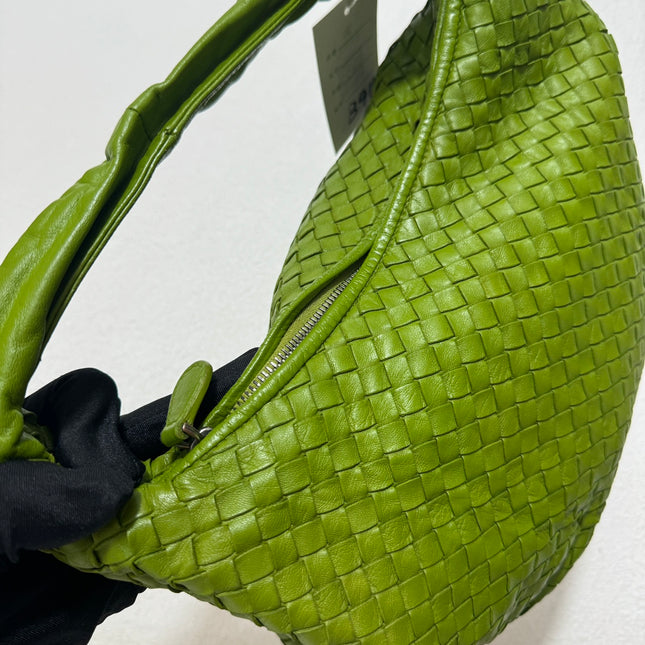 Sold Bottega Veneta Belly Hobo Intrecciato Avocado Green Nappa Leather Medium 40cm