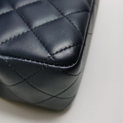 Chanel Classic Flap Mini Rectangular Navy Lambskin Leather Gold Hardware, 2020