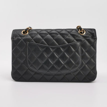 Chanel Classic Flap Medium Black Caviar Leather Gold Hardware, 2014