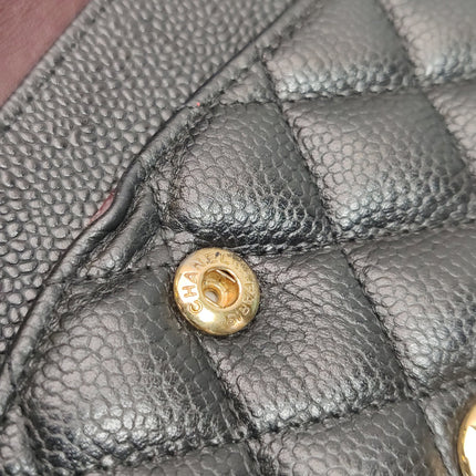 Chanel Classic Flap Medium Black Caviar Leather Gold Hardware, 2014