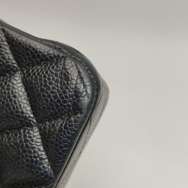 Chanel Classic Flap Medium Black Caviar Leather Gold Hardware, 2014