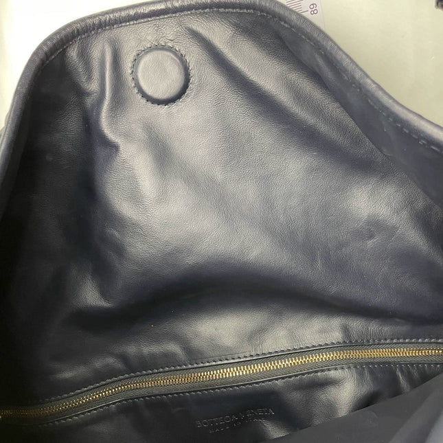 Bottega Veneta Hop Large Leather Navy Hobo Bag 55cm