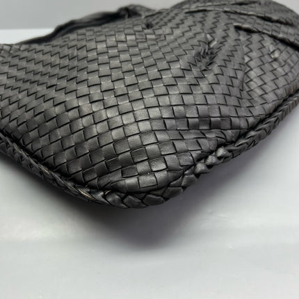 Bottega Veneta Veneta Hobo Maxi Black Leather Pleated 50cm