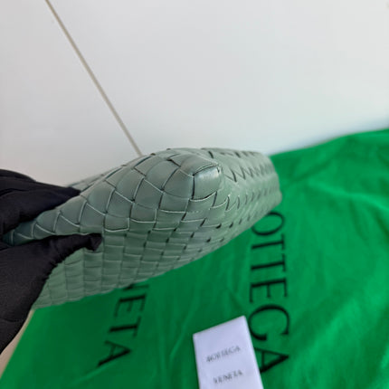 Bottega Veneta Hop Hobo Small Leather Aloe Vera Green