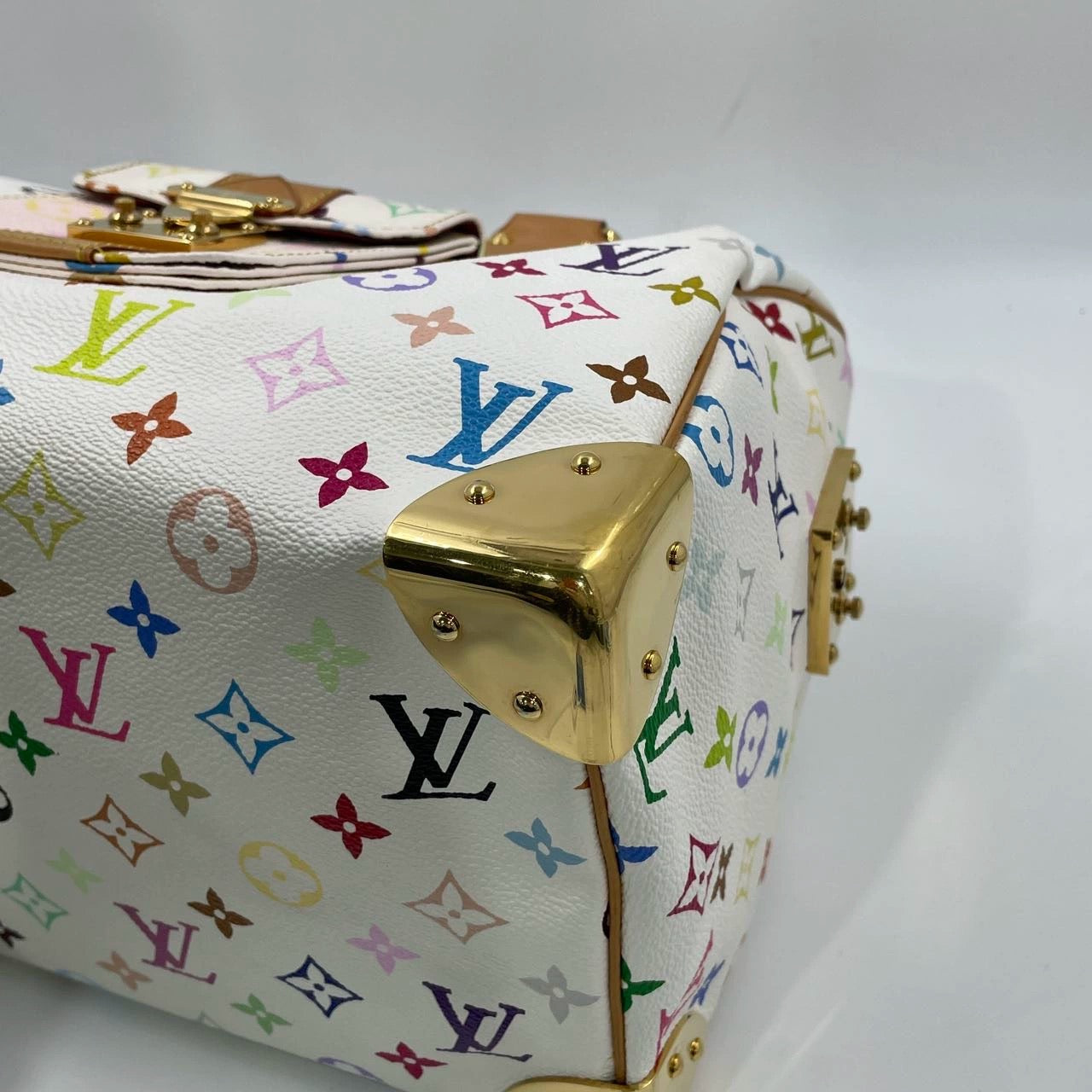 Louis Vuitton x Takashi Murakami Speedy 30 Lock White Multicolor