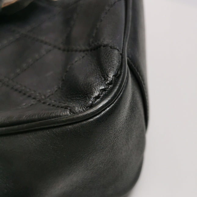 Chanel 2013 Paris-Edinburgh Large Black Flap Calfskin Leather Shoulder Bag