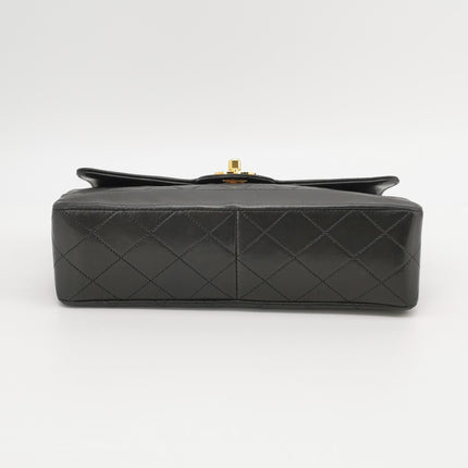 Chanel Classic Flap Vintage 1989 Black Lambskin Leather with 24k Gold Hardware