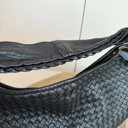 Bottega Veneta Veneta Hobo Maxi Black Leather 51cm