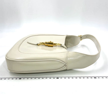 Gucci Jackie 1961 Small White Leather Bag with Adjustable Strap