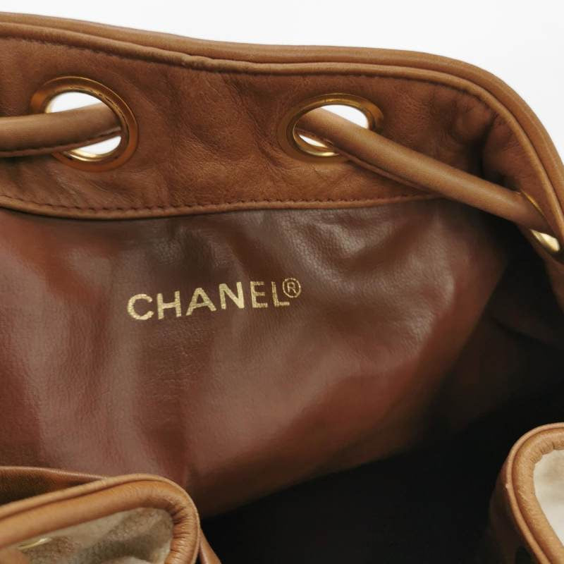 Chanel Patchwork Canvas and Leather Drawstring Bucket Bag, 1989-1991