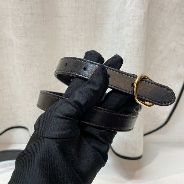 Gucci Jackie 1961 Black Leather Bag Small Piston Lock With Strap