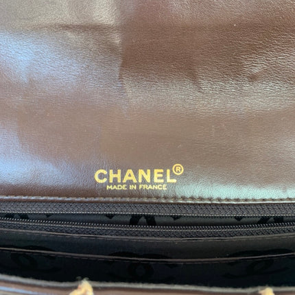 Sold Chanel Wild Stitch Flap Brown Leather with Beige Stitching Detail
